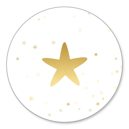 Wit met gouden ster